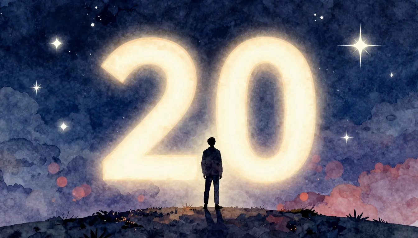 Watercolor style. A silhouette of a young man standing on a ...
