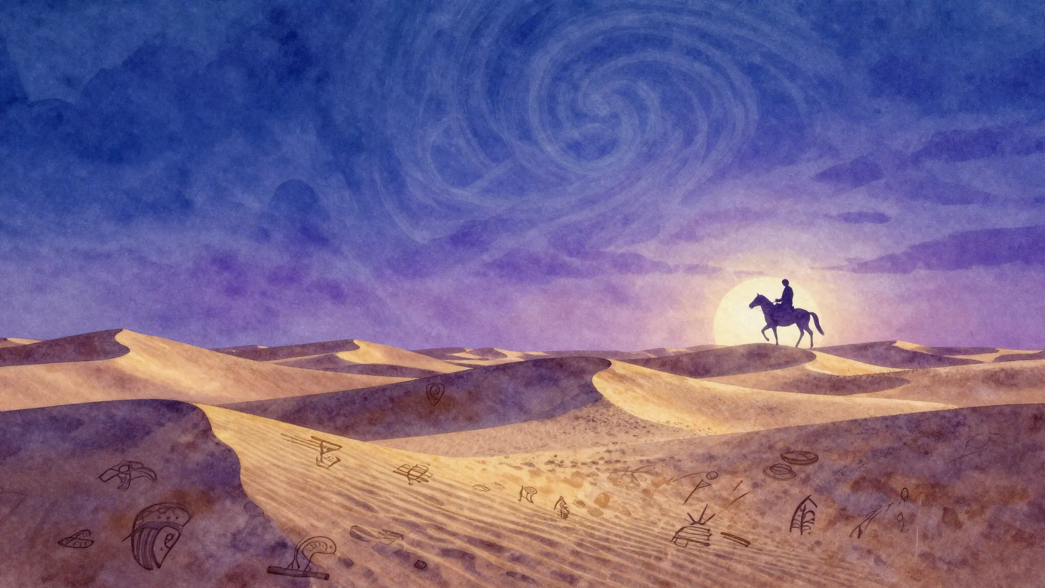 Vibrant watercolor style. Hypnagogic electronic album cover:...