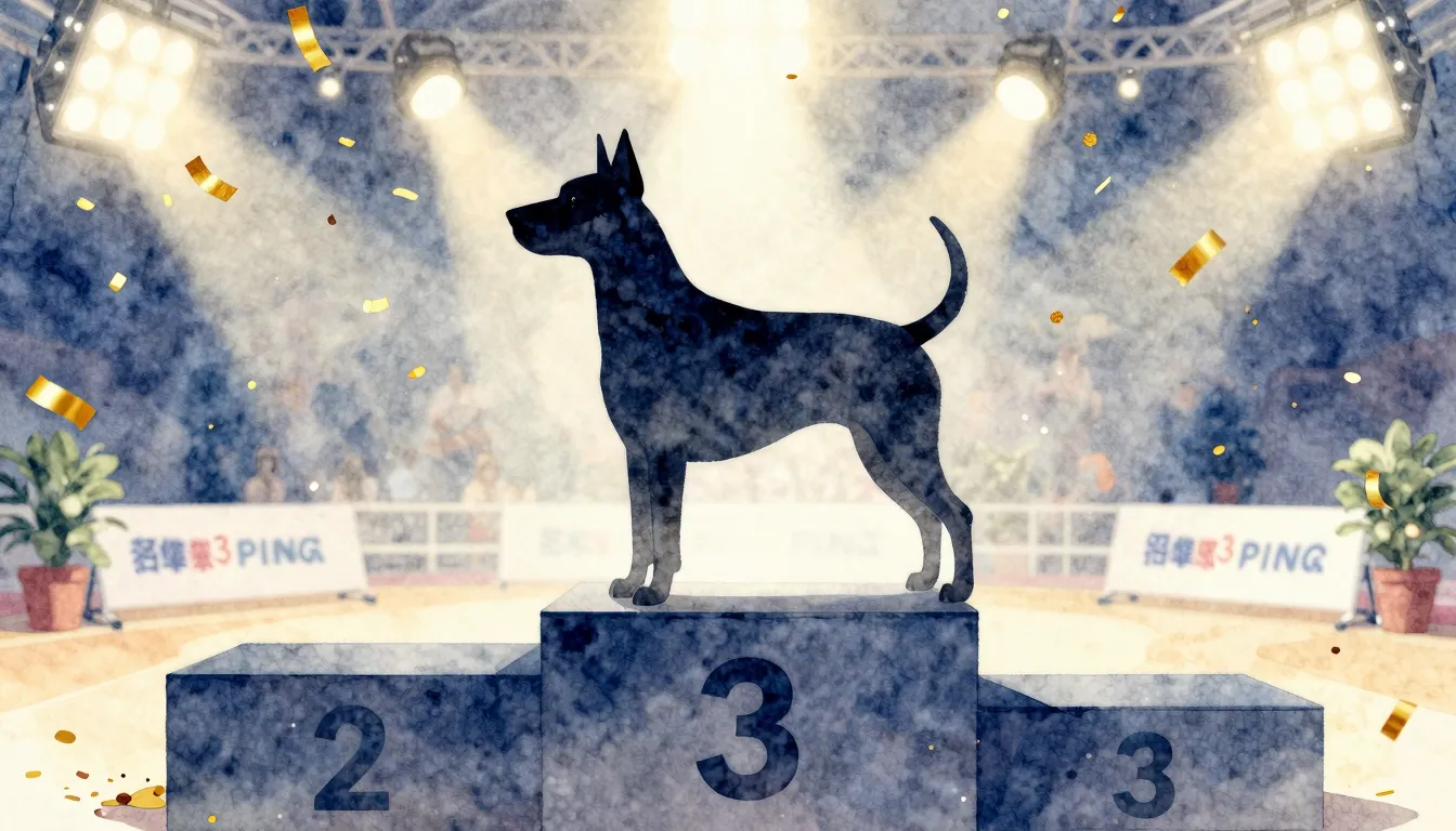 Watercolor style. A winner's podium with a large number 3. A...