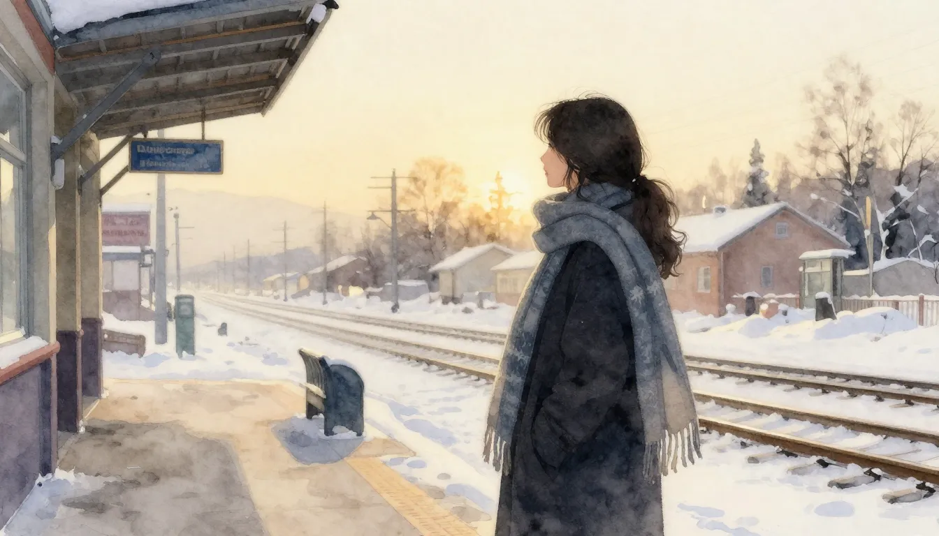 Watercolor style. A peaceful silhouette of a woman standing ...