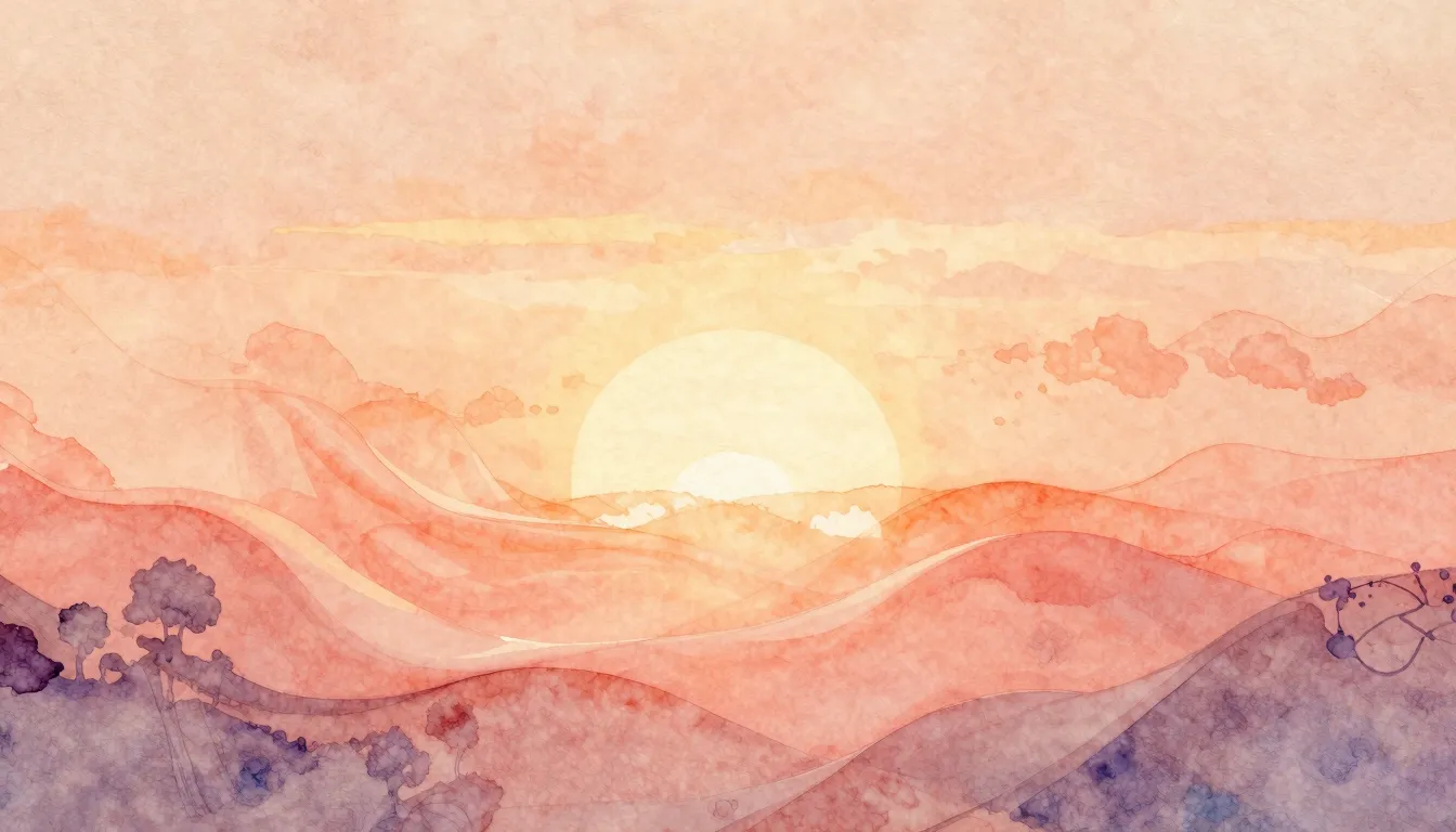 Vibrant watercolor style. Ambient electronic album cover, su...