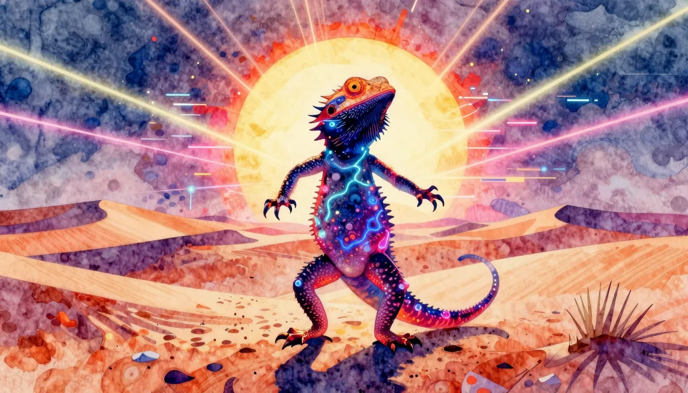 Vibrant watercolor style. Electronic music album cover: Styl...