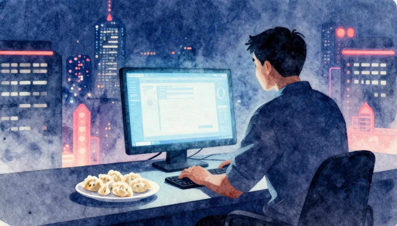 Watercolor style. Silhouette of a man sitting in front of a ...