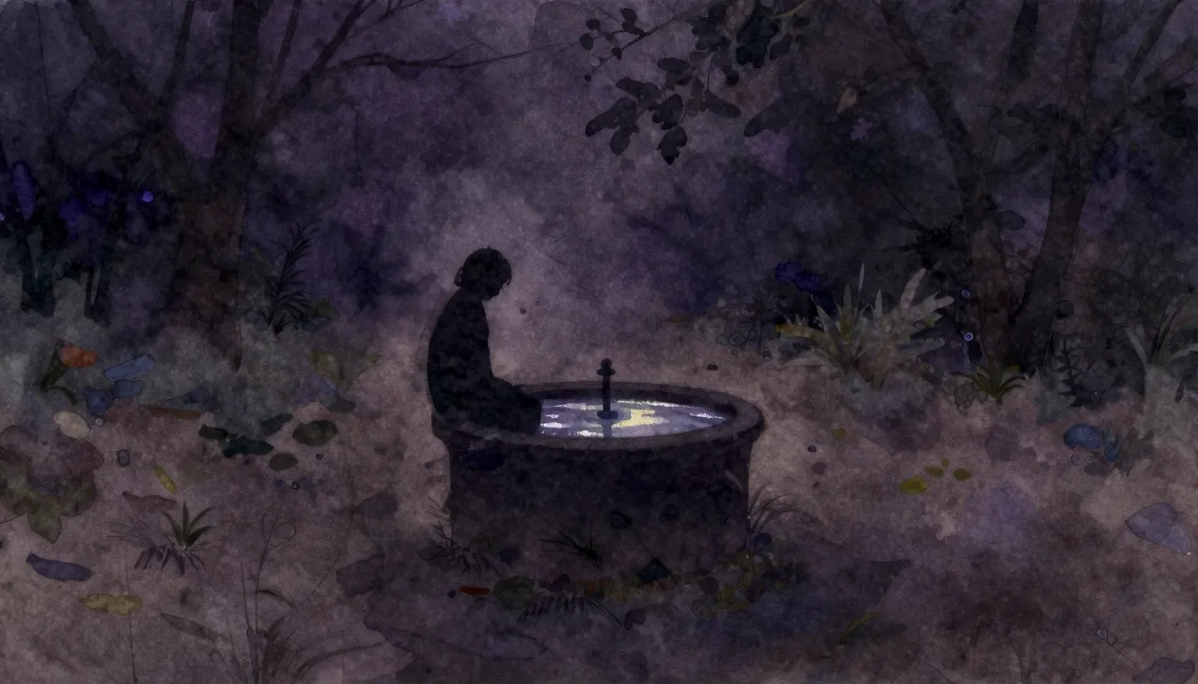 Vibrant watercolor style. Melancholic ballad album cover, da...