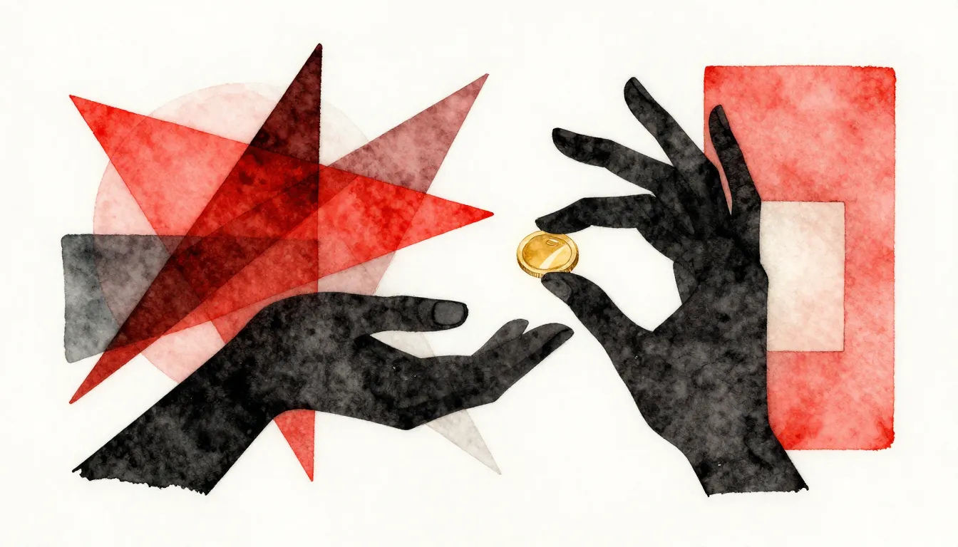 Watercolor style. Abstract geometric shapes, sharp angles, r...