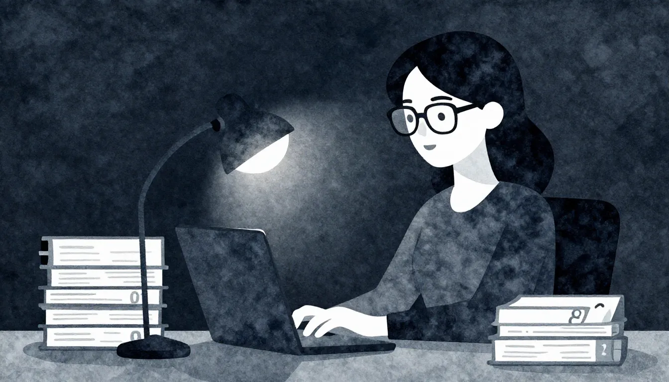 Watercolor style. Silhouette of a woman in large glasses sit...