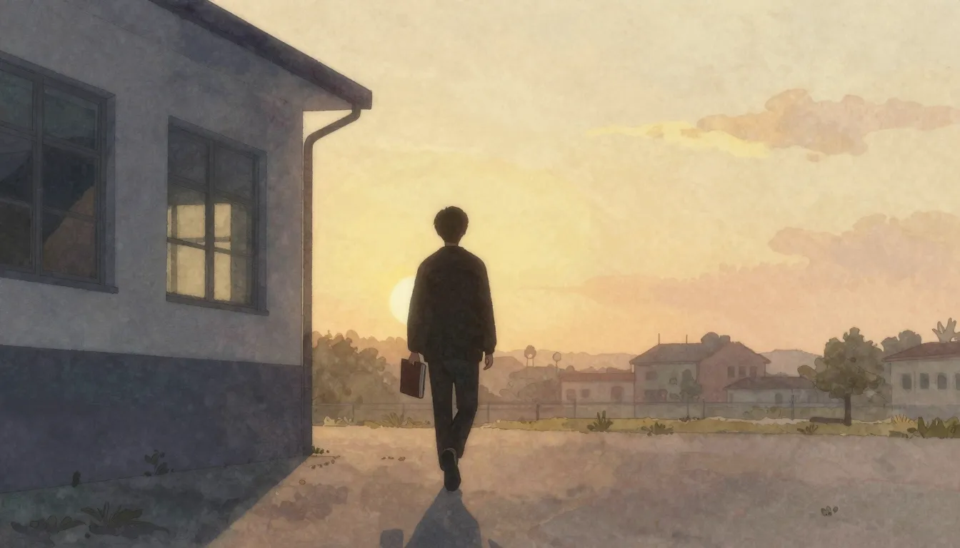 Watercolor style. Minimalist silhouette of a person walking ...