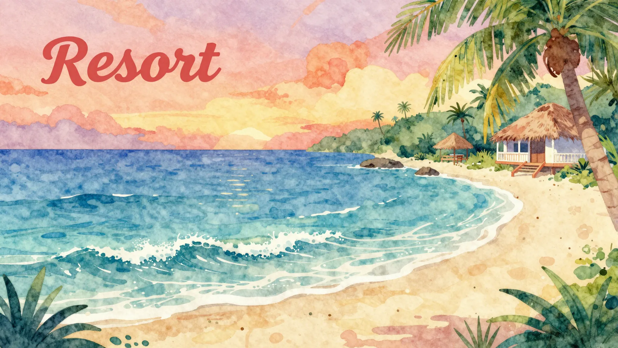 Vibrant watercolor style. A vibrant, inviting album cover fo...