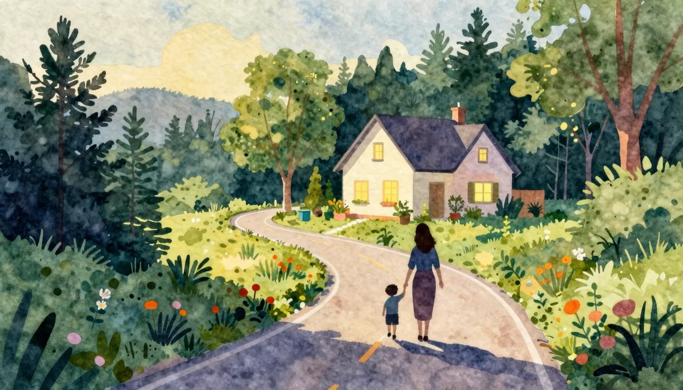 Vibrant watercolor style. A vibrant, heartwarming illustrati...
