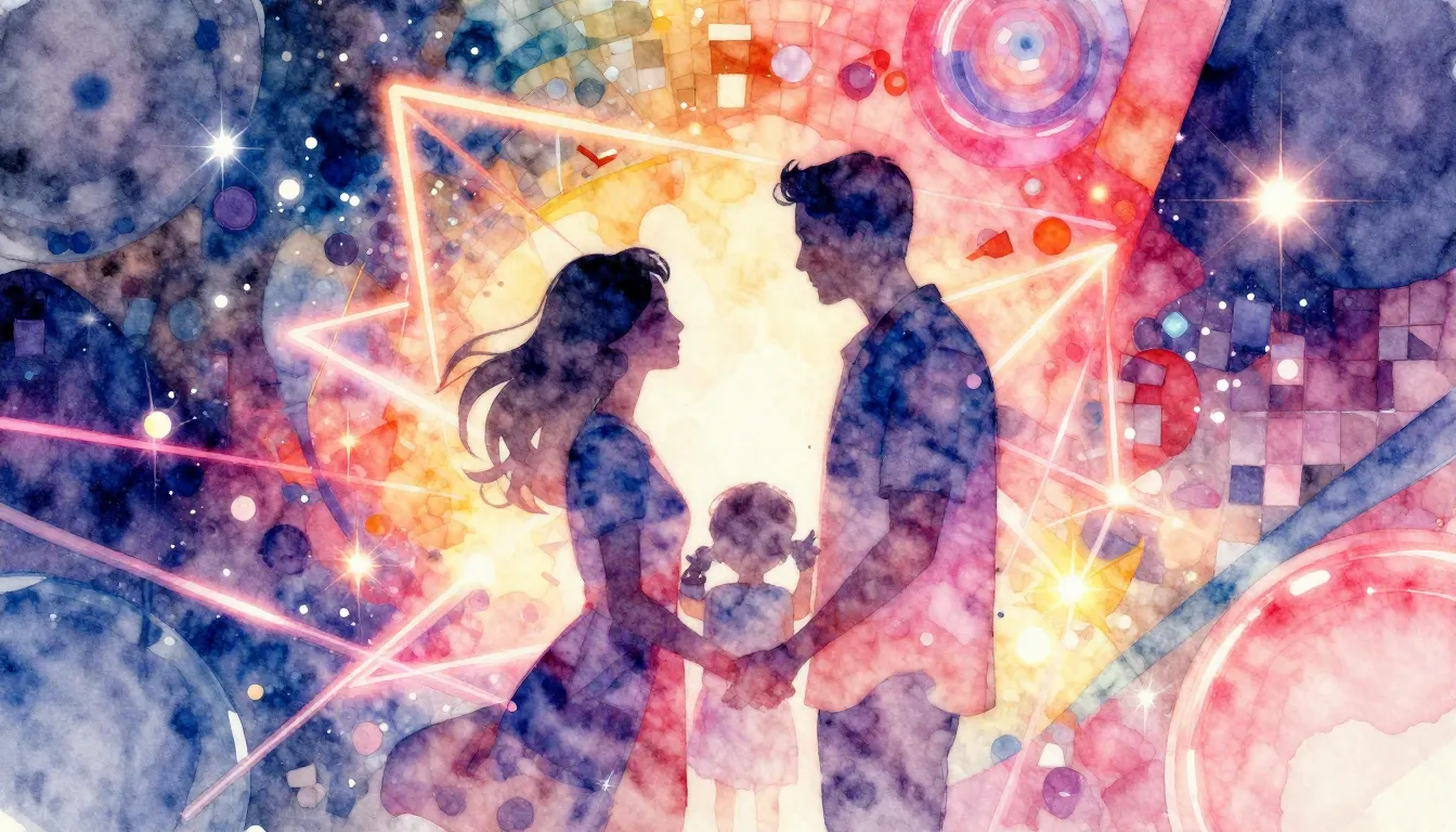 Vibrant watercolor style. Vibrant disco album cover, abstrac...