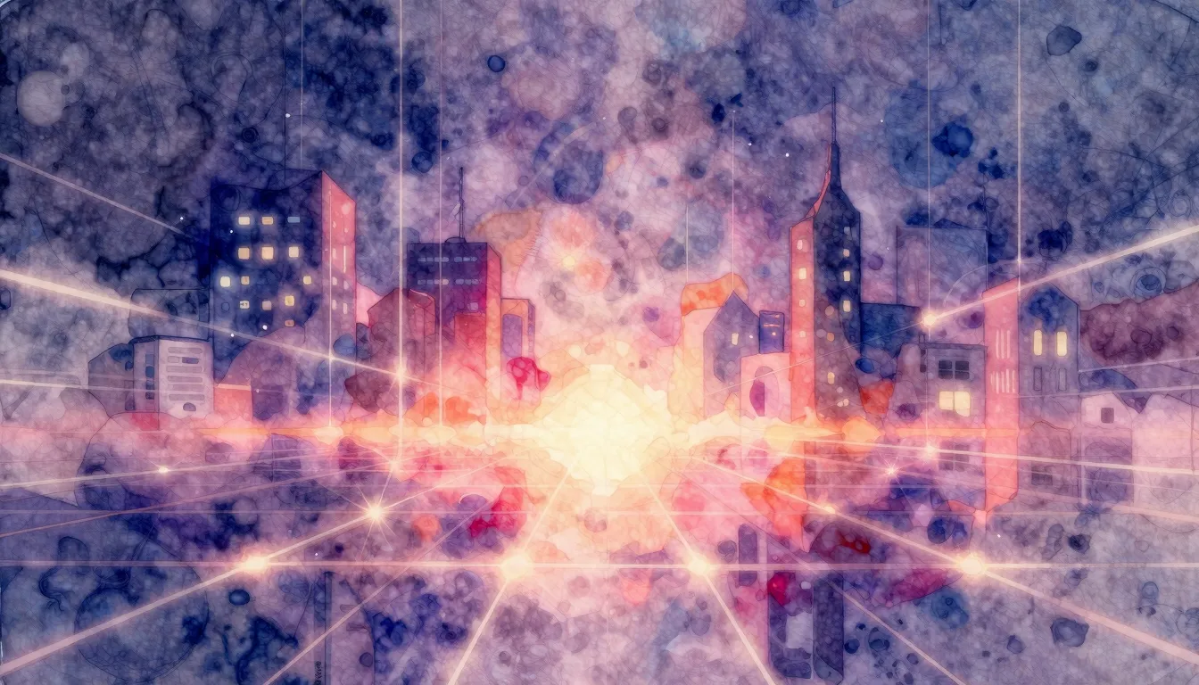 Vibrant watercolor style. Ambient electronic album cover: ab...