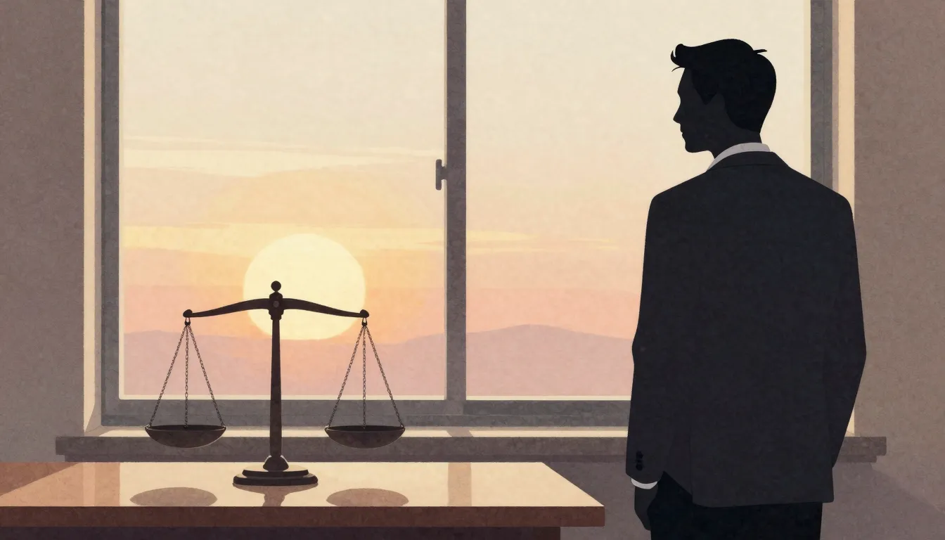 Watercolor style. Silhouette of a man in a suit standing nea...