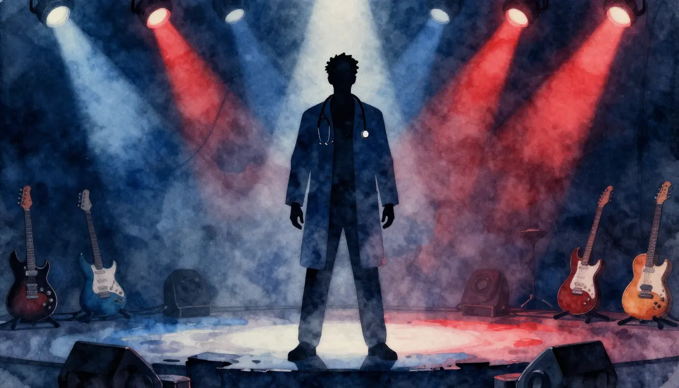 Watercolor style. Silhouette of a doctor with a stethoscope ...