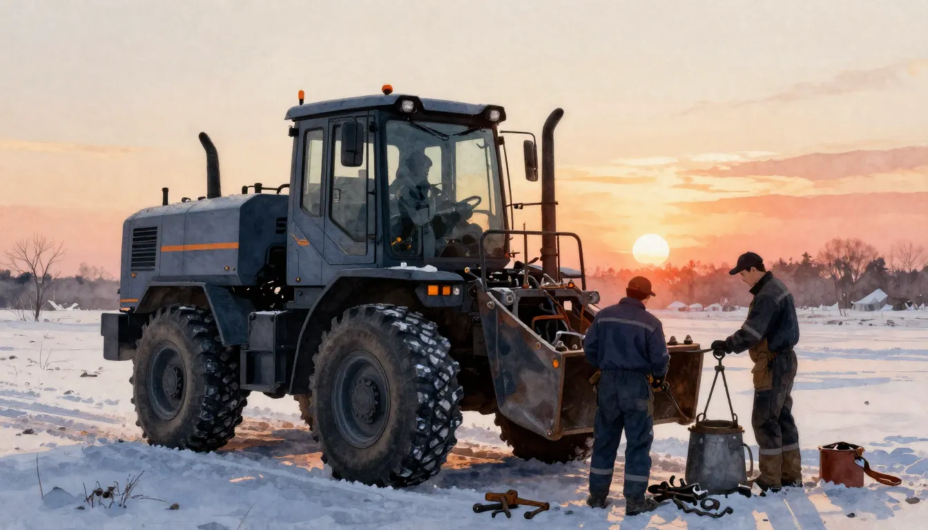 Watercolor style. Silhouettes of skilled mechanics working o...