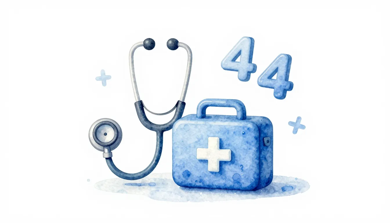 Watercolor style. Abstract 3D medical icons, a stethoscope, ...