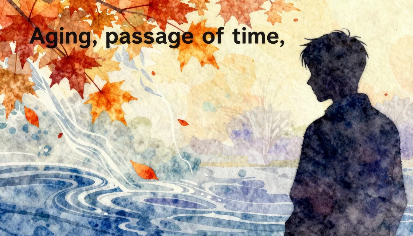 Vibrant watercolor style. Genre: Pop

Prompt: "Aging, passag...