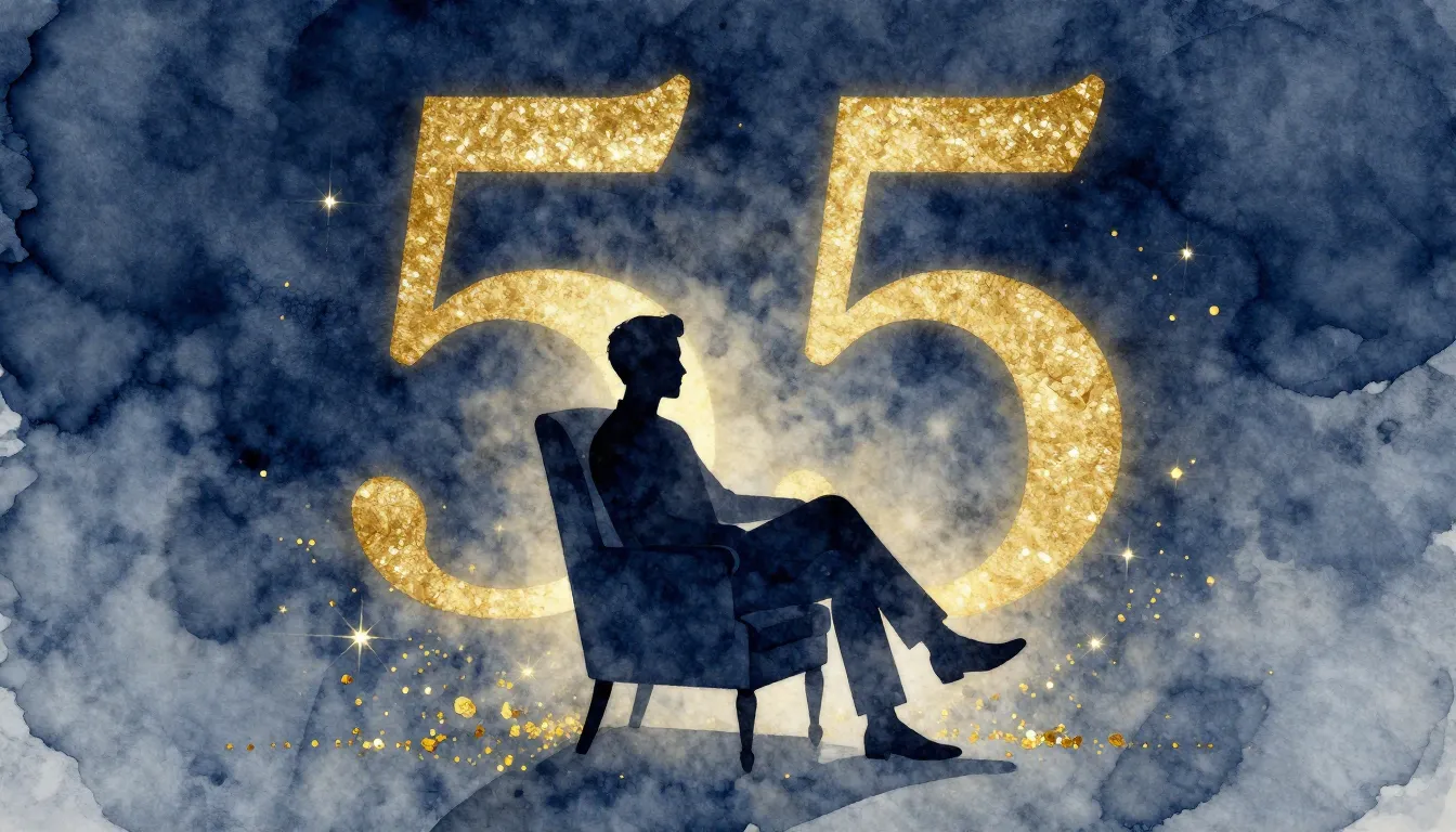 Watercolor style. A stylized silhouette of a man sitting in ...