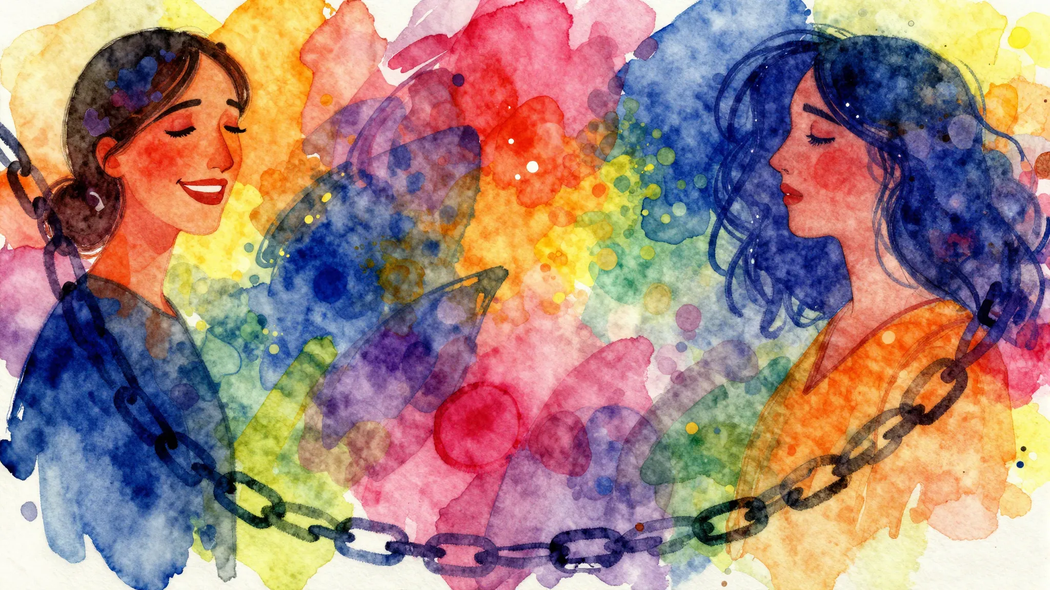Vibrant watercolor style. Disco album cover, vibrant colors,...