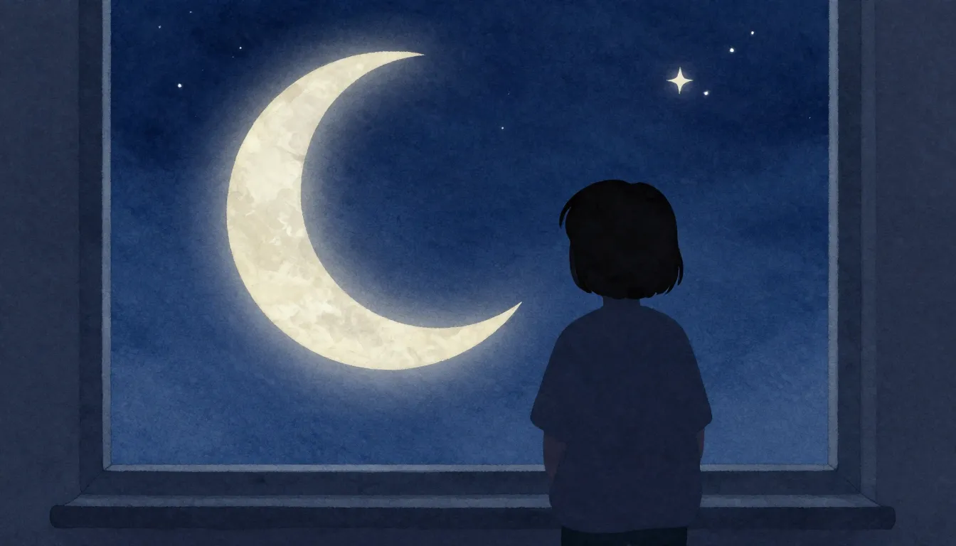 Watercolor style. Silhouette of a person looking at a large ...