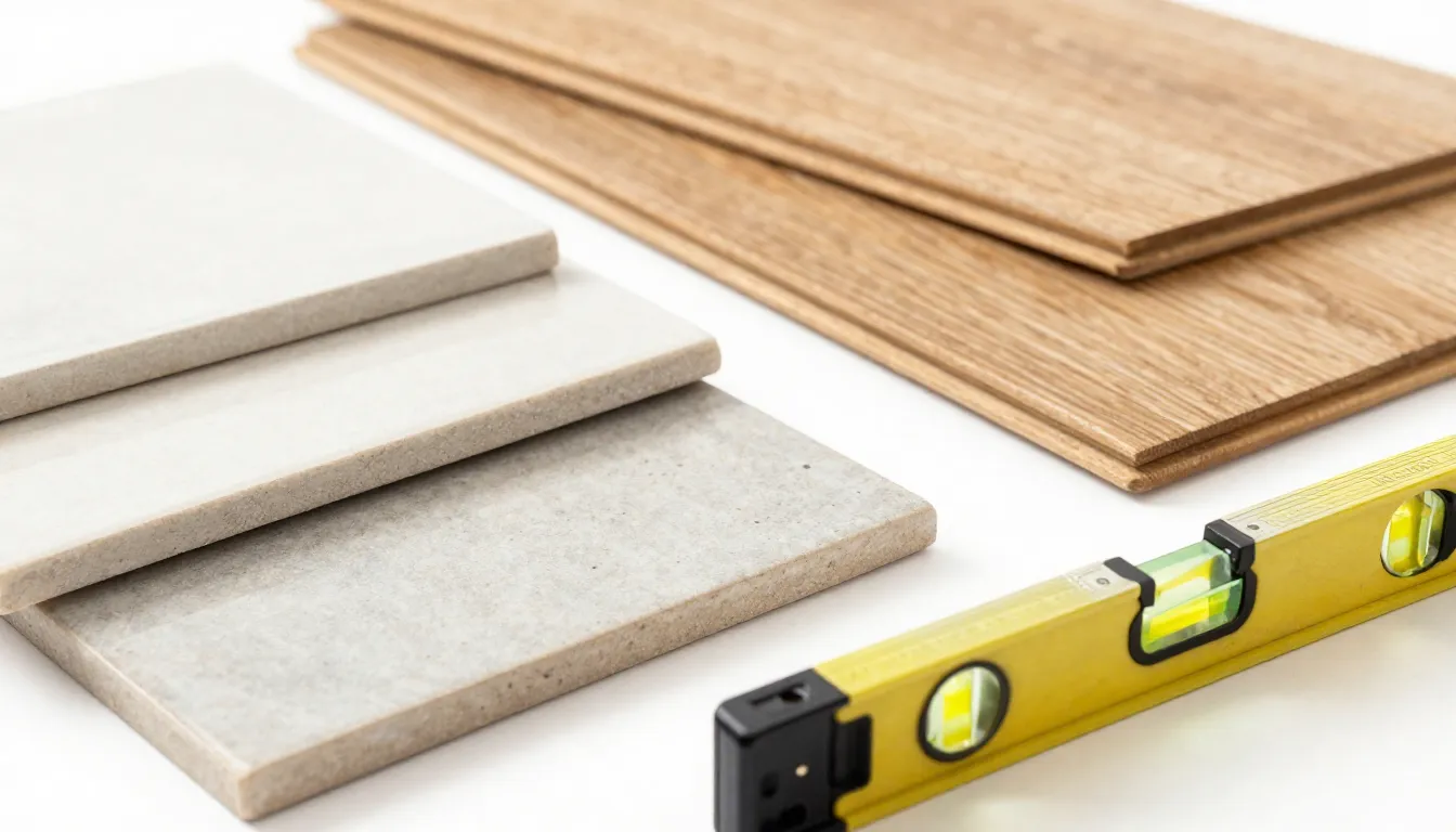 Watercolor style. Close-up of high-quality construction mate...