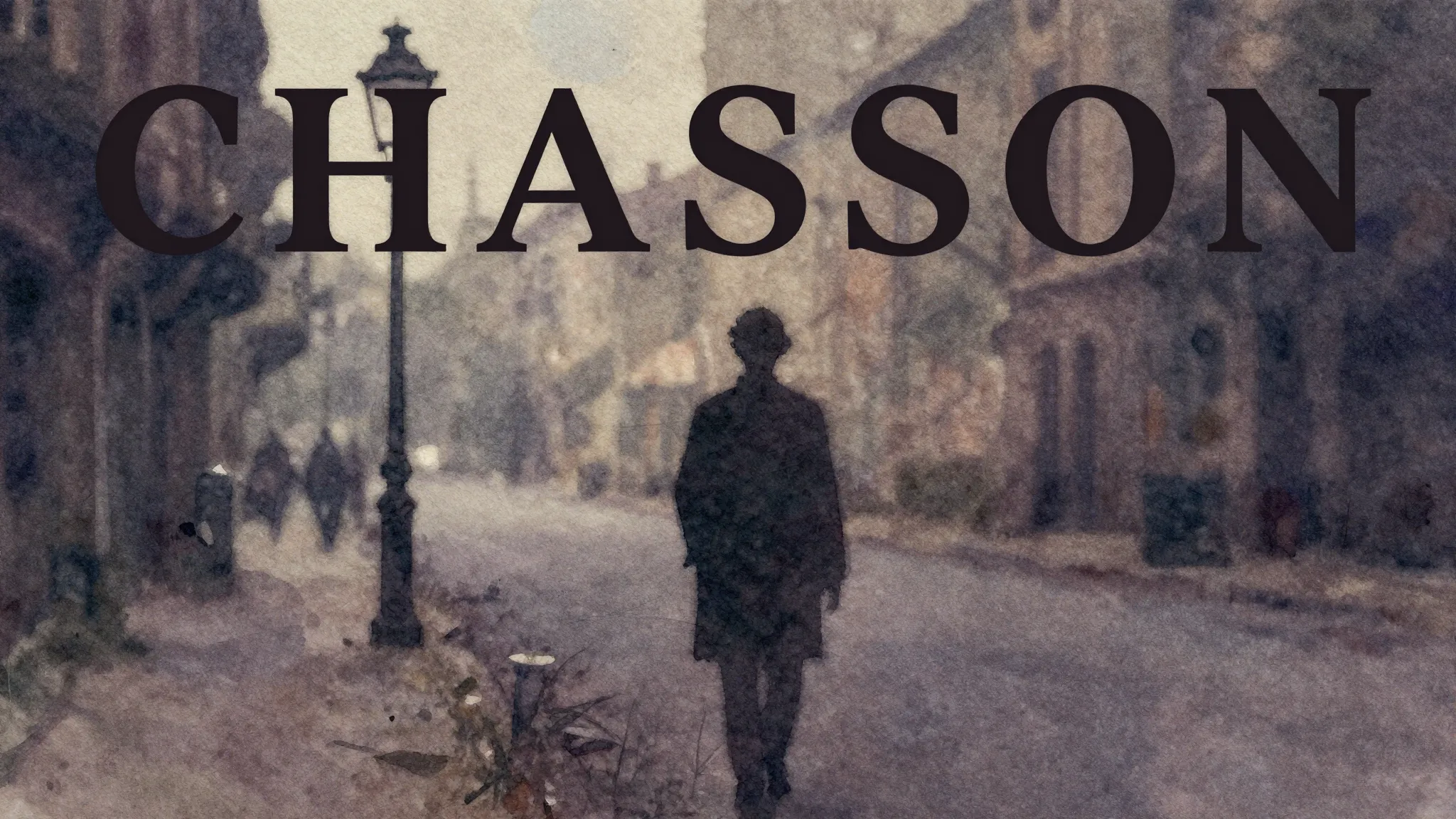 Vibrant watercolor style. Chanson album cover. Melancholic, ...