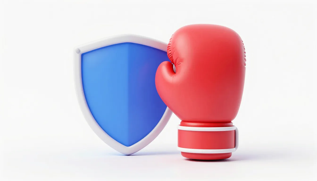 Watercolor style. Minimalist 3D icon of a red boxing glove n...