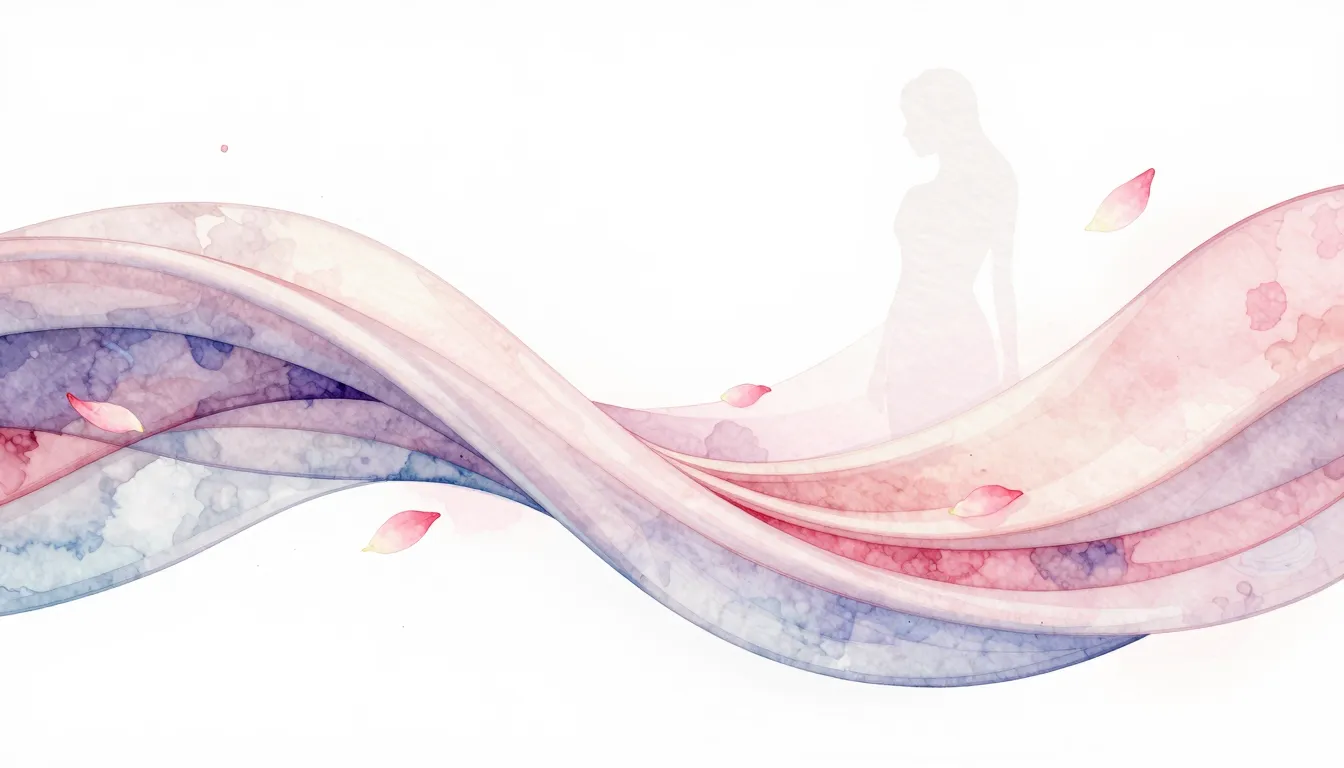 Watercolor style. Elegant abstract background with silk wave...