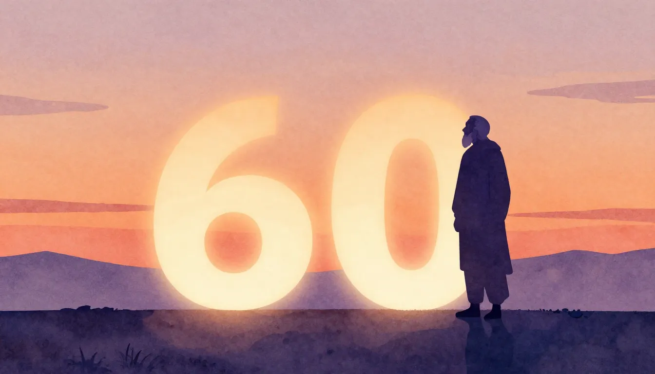 Watercolor style. A silhouette of a wise man standing next t...