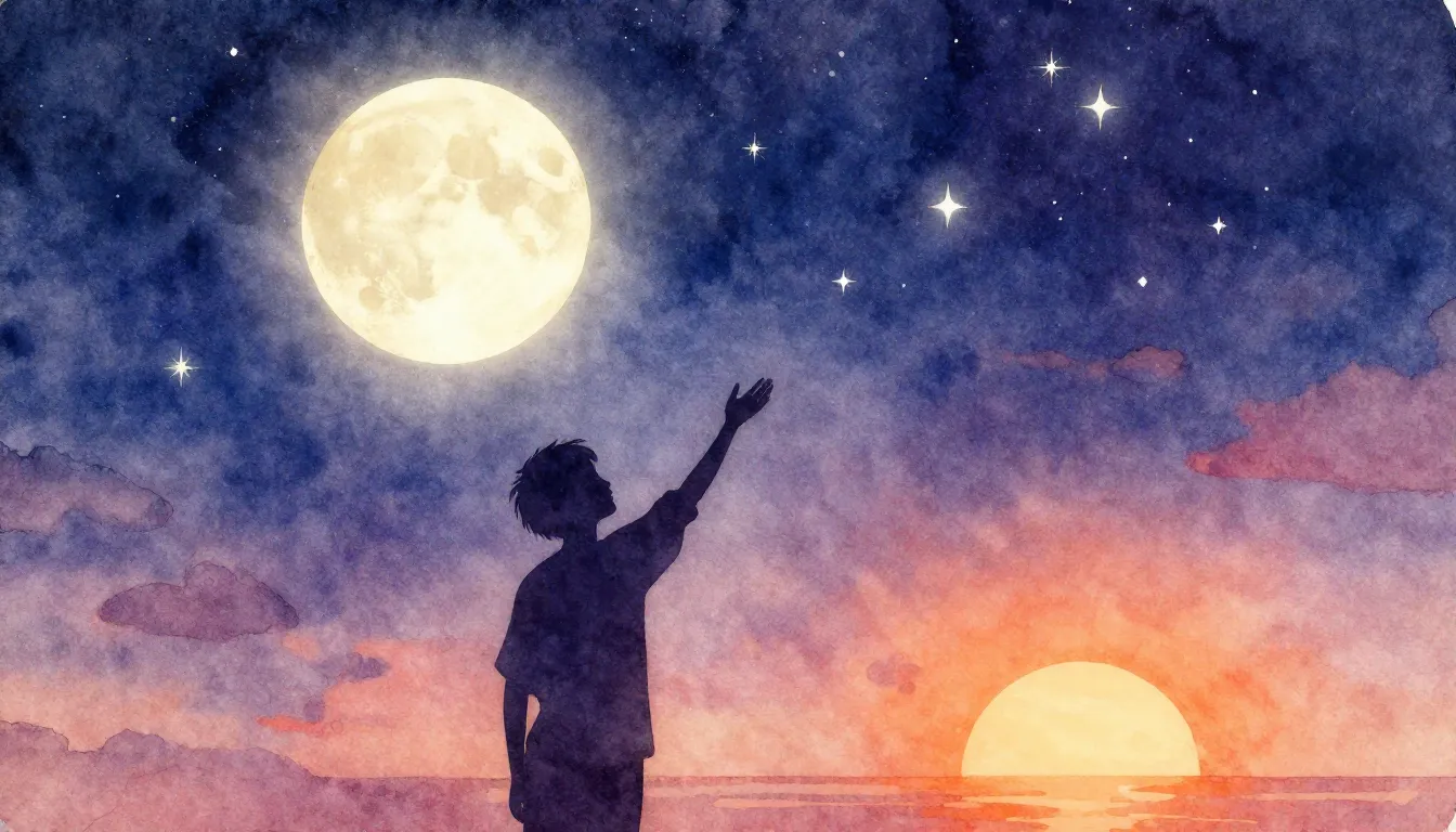 Vibrant watercolor style. Romantic, ethereal album cover. A ...