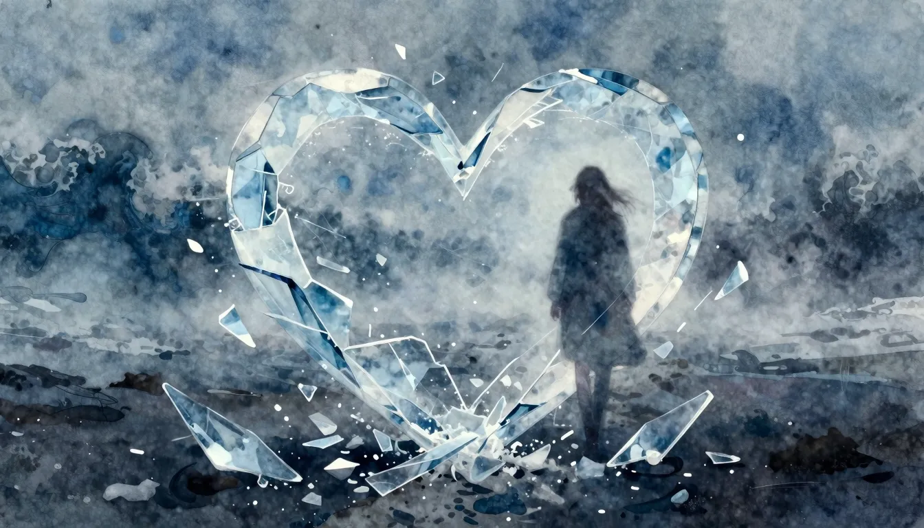 Vibrant watercolor style. A melancholy, cinematic album cove...