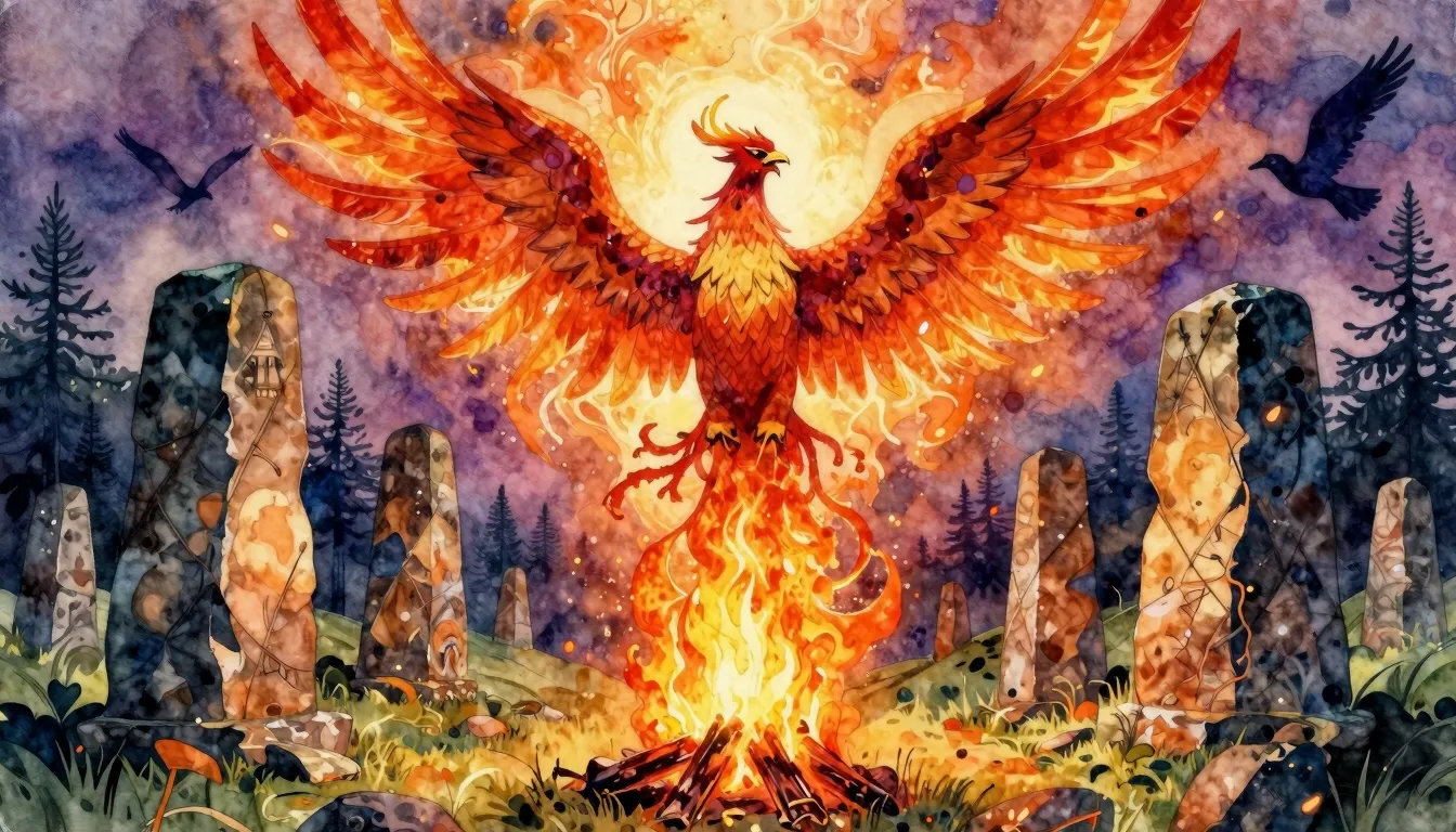 Vibrant watercolor style. Slavic folk album cover, powerful ...