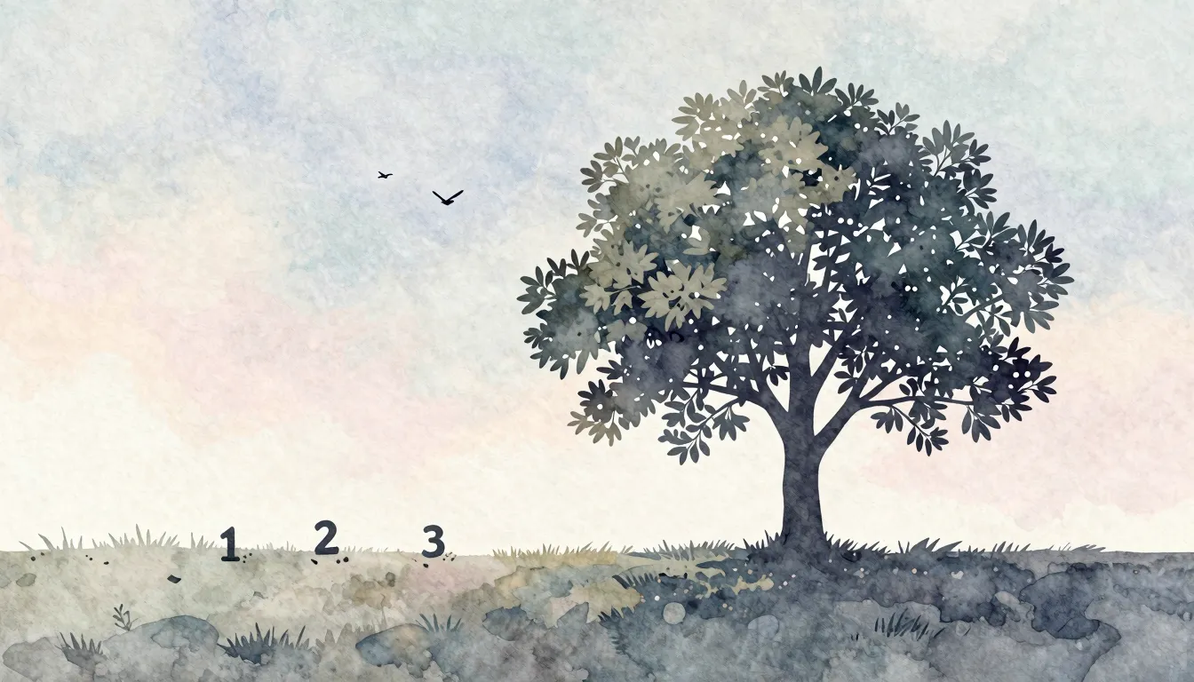 Watercolor style. Minimalist silhouette of a large blooming ...