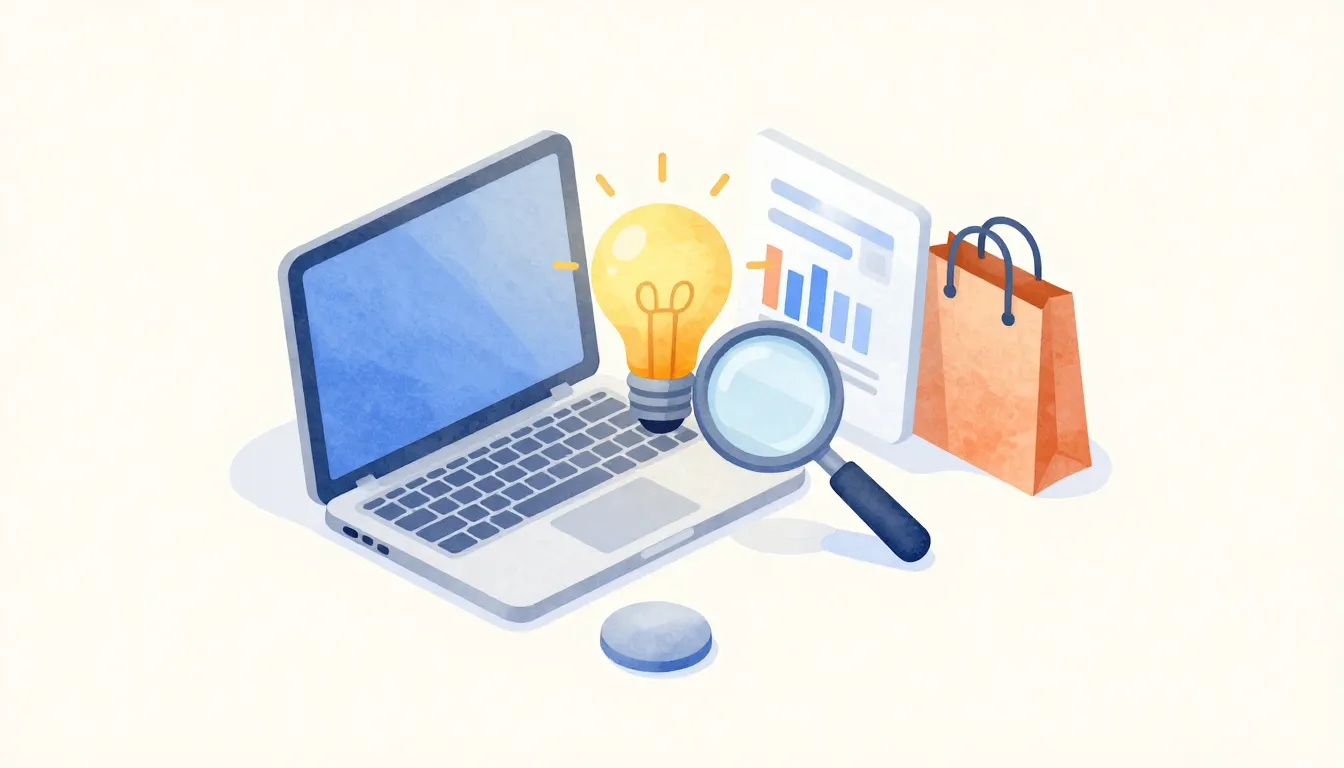 Watercolor style. A minimalist 3D isometric workspace with a...