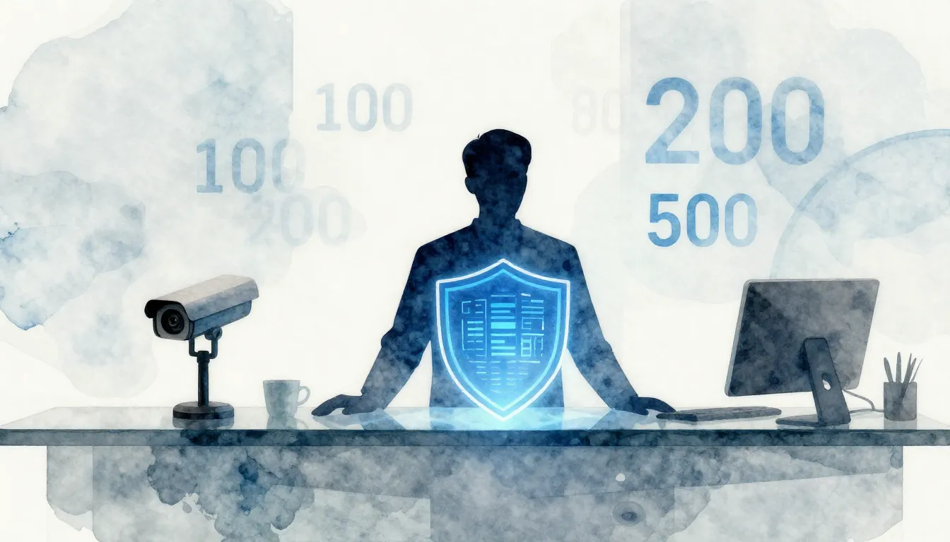 Watercolor style. Abstract silhouette of a person behind a g...