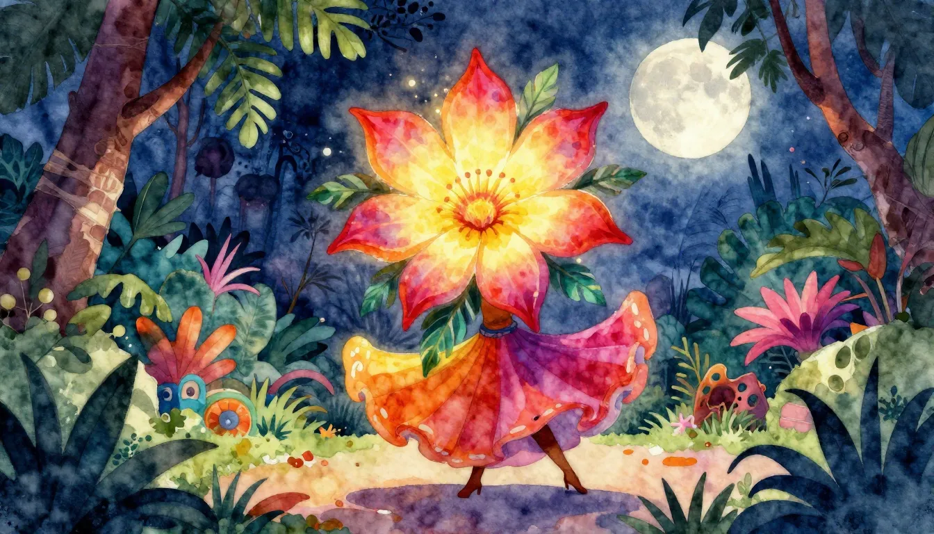 Vibrant watercolor style. Afro-Cuban dance music album cover...