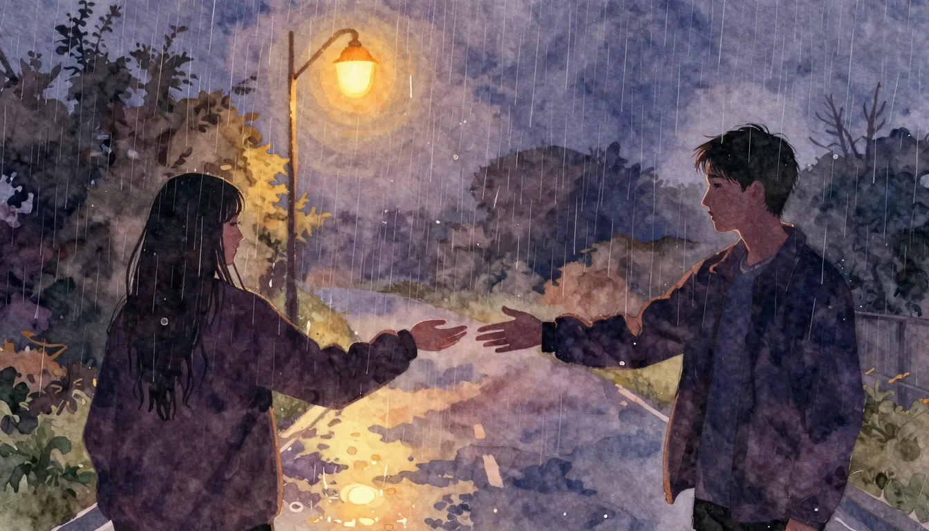 Vibrant watercolor style. "Album cover for a mellow, intimat...