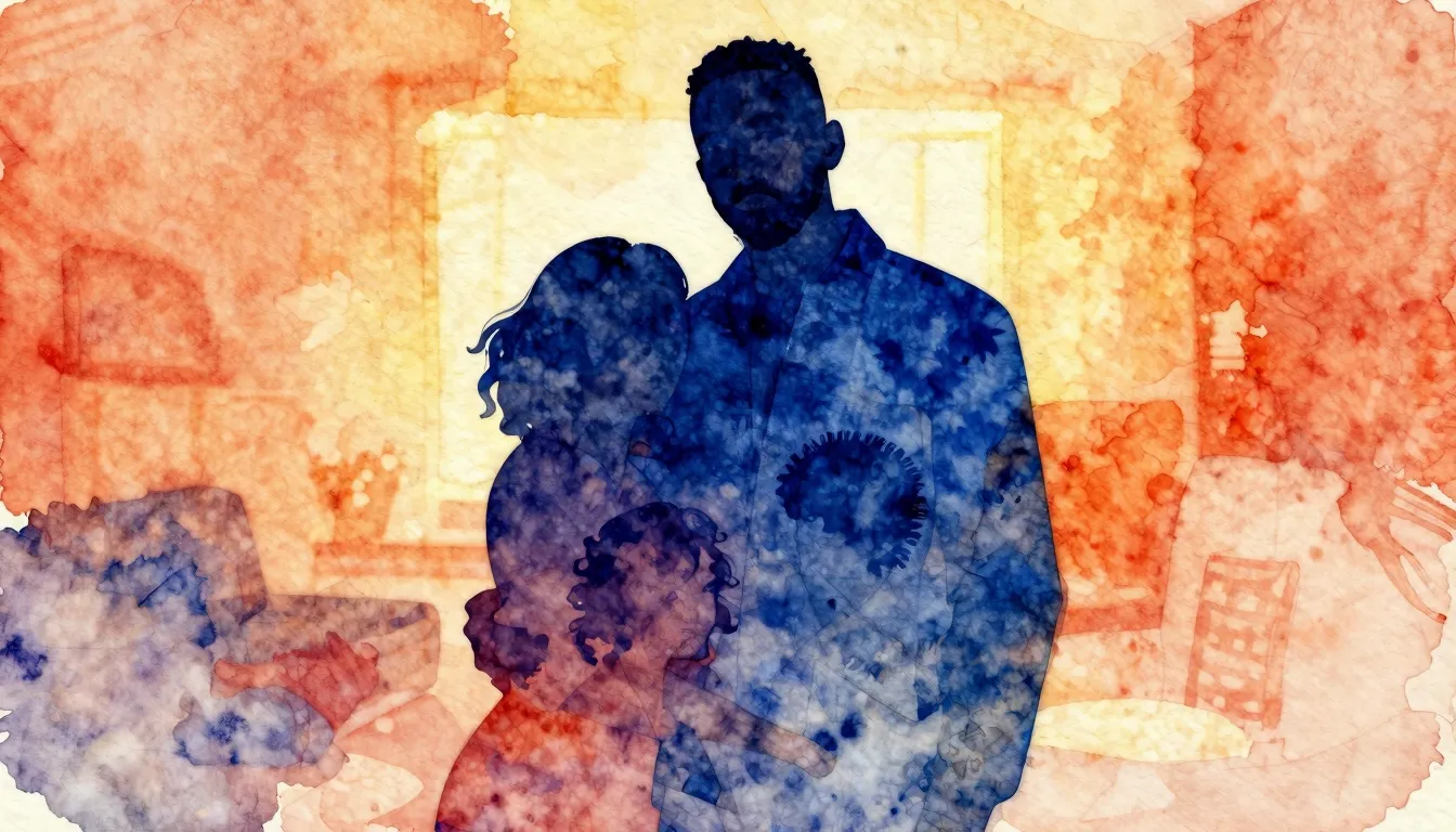 Vibrant watercolor style. Hip-hop album cover. A strong, abs...