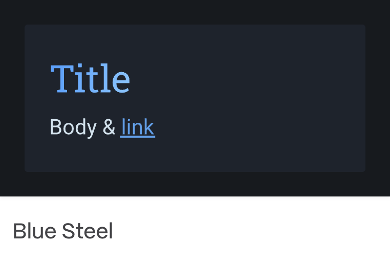 Тема 'Blue Steel'
