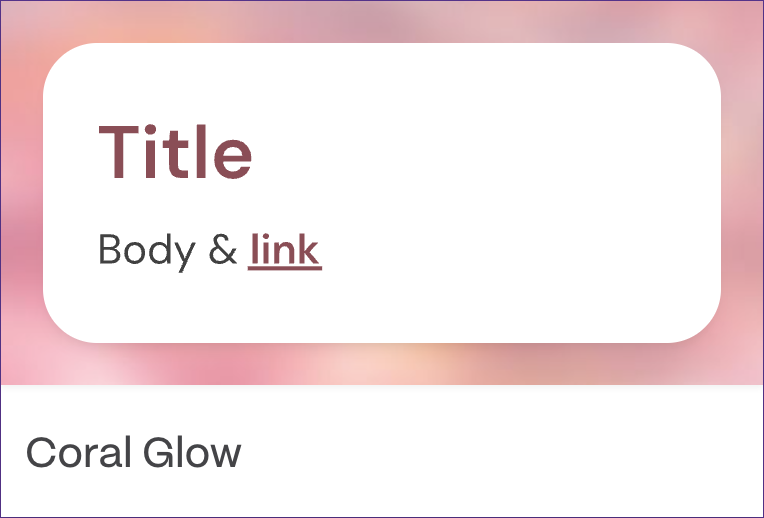 Тема 'Coral Glow'