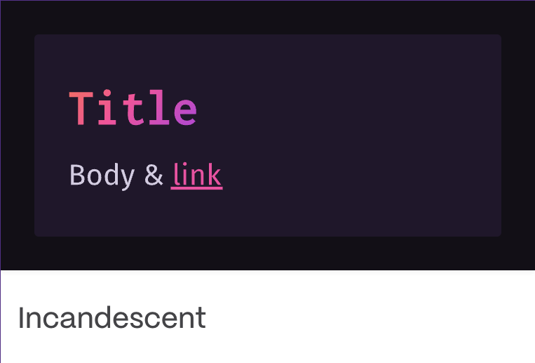 Тема 'Incandescent'