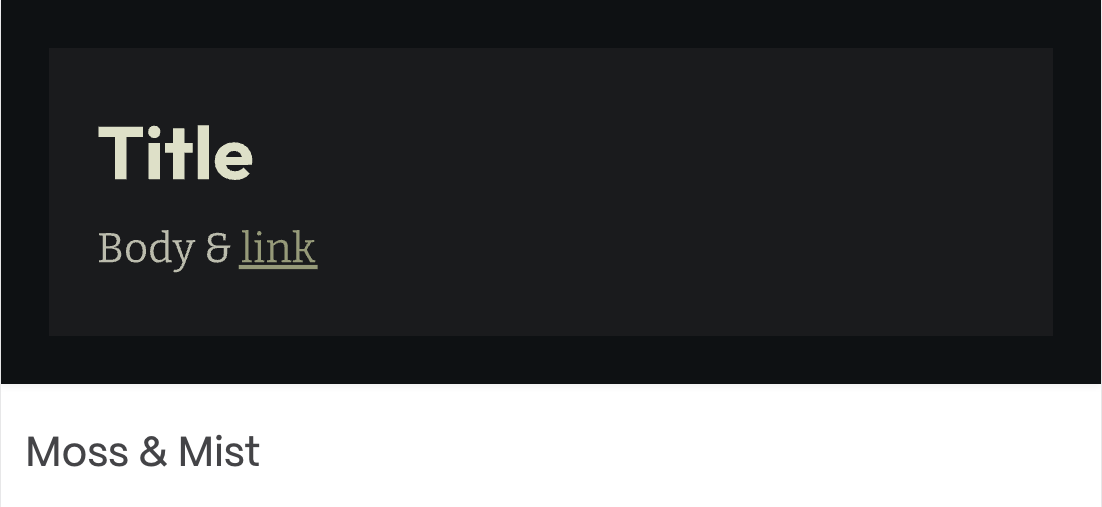 Тема 'Moss & Mist'