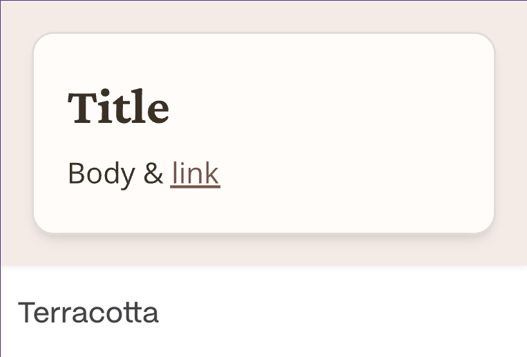 Тема 'Terracotta'