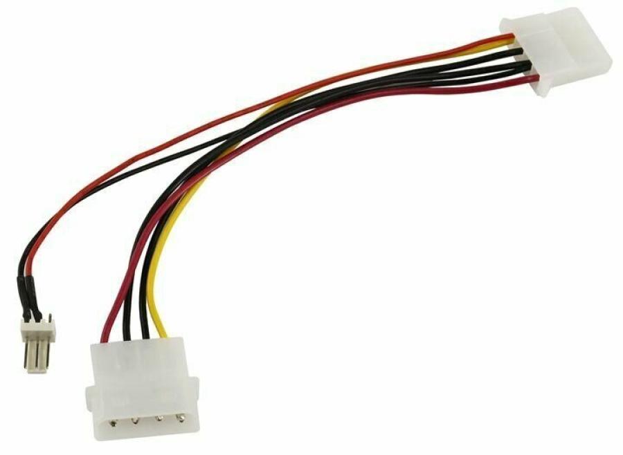 Переходник питания  Molex (M) - Molex (F) + 3-Pin #1