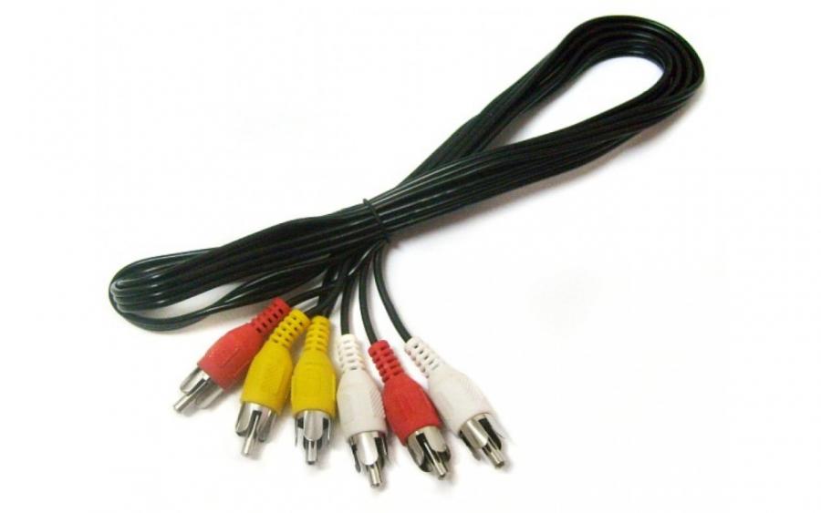 RCA video cable  1m/2x3RCA #1