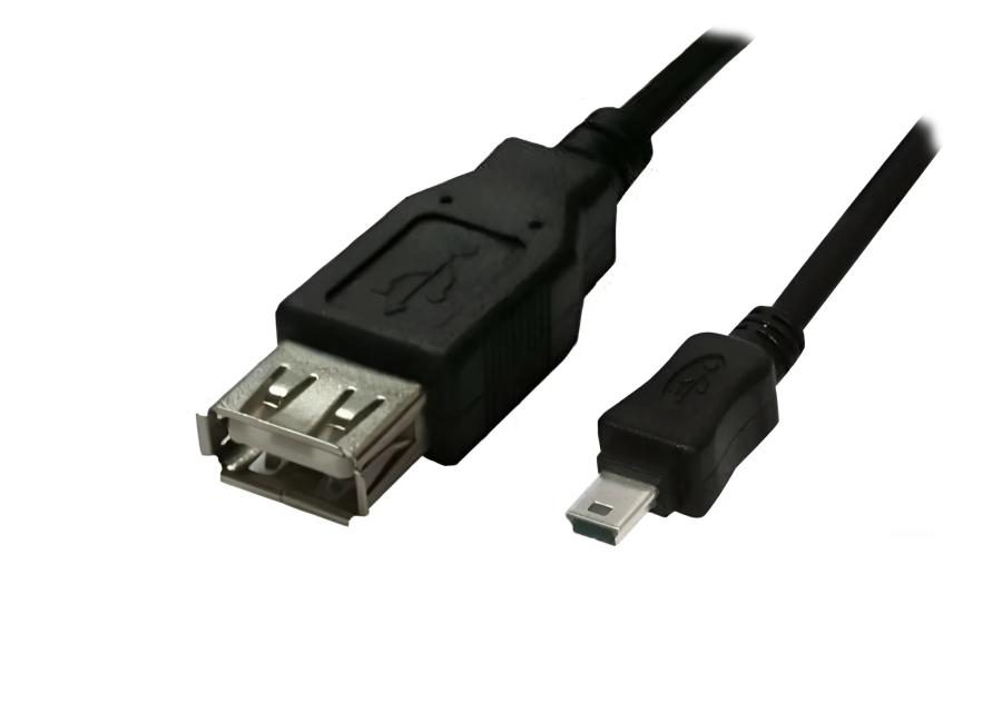 Кабель mini-usb  USB A (F) - Mini-USB (M) 0.2m #1
