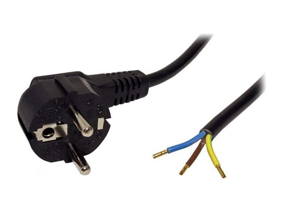 Кабель питания CEE7/7  CEE7/7 Угловой - Pigtail 3×1.0mm2 1.8m #1