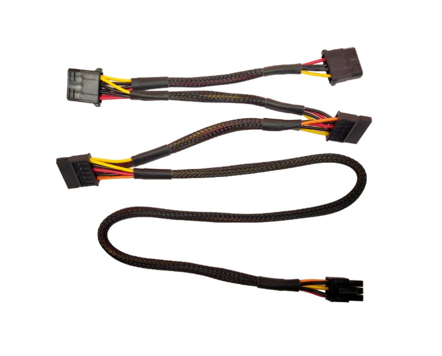 Переходник питания  PCI-E 6Pin (M) - 2x Molex 4Pin - 2x SATA 15Pin #1