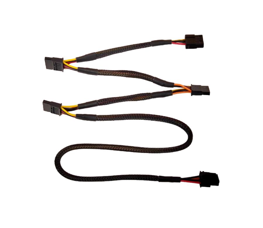 Переходник питания  PCI-E 6Pin (M) - 1x Molex 4Pin - 3x SATA 15Pin #1