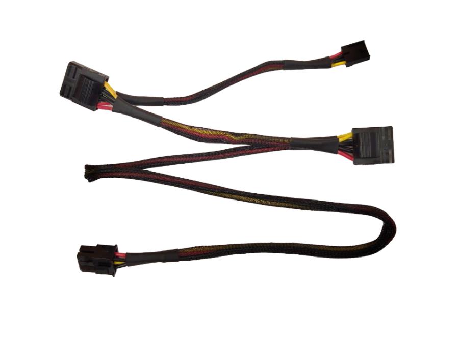 Переходник питания  PCI-E 6Pin (M) - 2x Molex 4Pin + FDD 4Pin #1