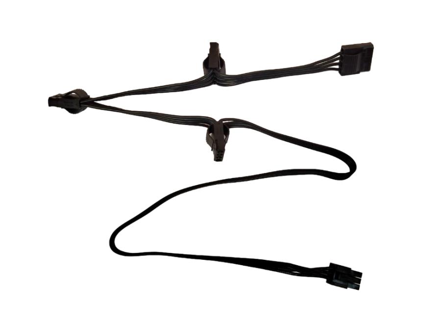 Переходник питания  PCI-E 6Pin (M) - 4x Molex 4Pin (M) 0.75M #1